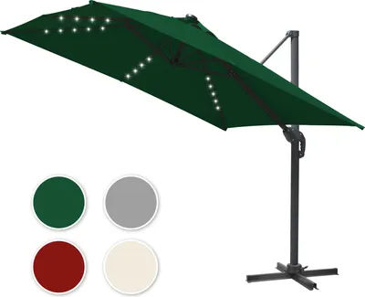 Obrázok produktu pre Jayseuw 300 cm slnečník Záhradný slnečník s kľukou, naklápací, UV50+ Green