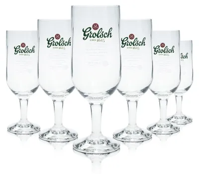 Produktbild von 6x Grolsch Bierglas 0,25l Pokalglas Classic Biertulpe Gläser Set Craft Brauerei
