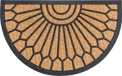 Produktbild von NYVI Fußmatte Mix Mats - Wetterfest, Strapazierfähig, für Innen und Außen - Fußabtreter Schmutzfangmatte - 45x75 cm Halbrund - Halbrund 1