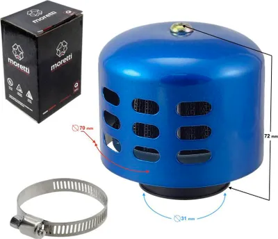 Produktbild von Blauer konischer Luftfilter, Durchmesser 31 mm