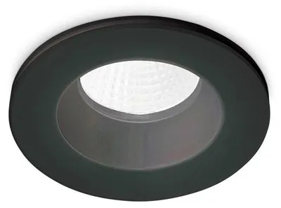 Zdjęcie produktu dla Nowoczesna, wpuszczana lampa sufitowa Room-65, aluminium, czarny, LED, 8W, 3000K, ciepłe światło