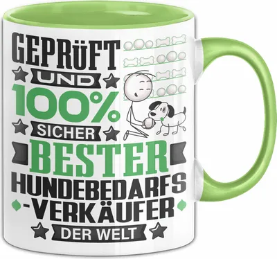 Produktbild von Hundebedarfsverkäufer Geschenk Lustiger Spruch für Hundebedarfsverkäufer Geschenkidee Bester Hundebedarfsverkäufer Der Welt (Grün)