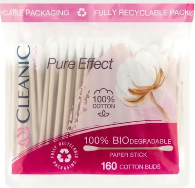 Zdjęcie produktu dla Cleanic Pure Effect Patyczki higieniczne, 160 sztuk