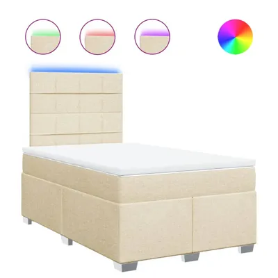 Produktbild von vidaXL Boxspringbett mit Matratze Creme 120x190 cm Stoff