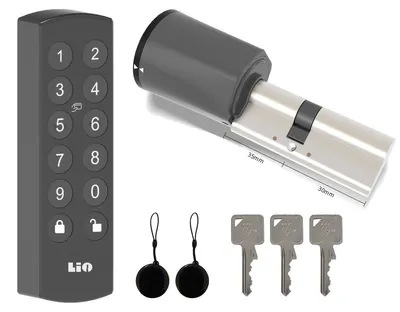Smart Lock mit Tastatur, Zylinder 30/35 mm, Bluetooth, NFC, App