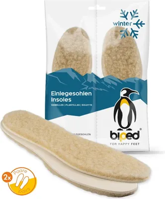 Produktbild von biped 2 Paar extra dicke Lammwoll Sohlen z1015(43)