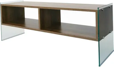 Image de Winifred - Meuble TV 120x35x45 cm Noyer Marron, 2 Étagères