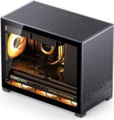 Produktbild von Jonsbo D32 PRO, Midi Tower, PC, Schwarz, Mini-ITX, micro ATX, Stahl, Gaming