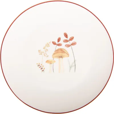 Produktbild von Clayre & Eef Frühstücksteller Ø 20 cm Beige Porzellan Pilze