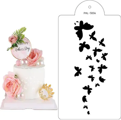 Zdjęcie produktu dla Szablon motyle 40x21cm - Cakesicq