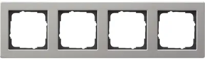 Produktbild von GIRA 021433 Abdeckrahmen 4f E2 Edelstahl