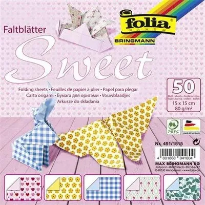 Productafbeelding van Folia vouwbladen, SWEET, 150 x 150 mm, 50 vel