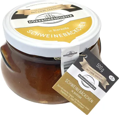 Produktbild von Dürrröhrsdorfer Schweinebäckchen in Biersauce