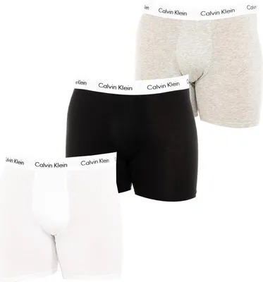 Produktbild von Calvin Klein 000NB1770A-MP1-S, Boxershorts, Boxer-Unterhose, Erwachsener, Männlich, Schwarz, Grau, Weiß, Einfarbig