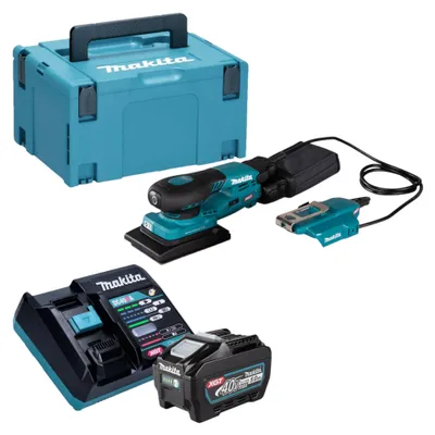 Zdjęcie produktu dla Makita BO 005 CGT101 Akumulatorowa szlifierka oscylacyjna 40 V maks. 80 x 130 mm skok 3,0 mm Bezszczotkowa + 1x akumulator 5,0 Ah + ładowarka + Makpac