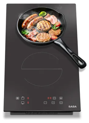 Induktionskochfeld 2 Platten, 3500 W, 30 cm, Boost, Timer, Kindersicherung