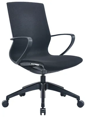 Produktbild von Drehstuhl ROLAND, Stoffbezug Schwarz, Rollen, 140 kg, 68x66x105 cm, Sitzfläche 44x50 cm