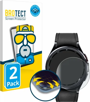 Produktbild von 2x BROTECT Fullscreen Schutzfolie für Samsung Galaxy Watch 6 Classic (47 mm) Displayschutz Folie Fullcover Matt Entspiegelungsfolie