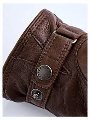 Produktbild von Herrenhandschuh aus Hirschleder mit Lammfellfutter für kalte Witterung