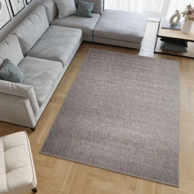 Produktbild von Kobercová slučka Obývacia izba Spálňa Dizajn Jednofarebný Moderný Krátky vlas Sivý Strieborný 140 x 200 cm