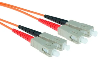 Immagine prodotto di ACT 5 metri LSZH Cavo patch in fibra multimodale 62,5/125 OM1 duplex con connettori SC