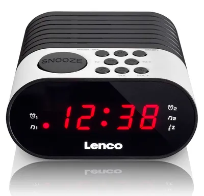 Produktbild von Lenco CR-07 White - FM-Radiowecker mit Sleeptimer und doppeltem Alarm - Weiß