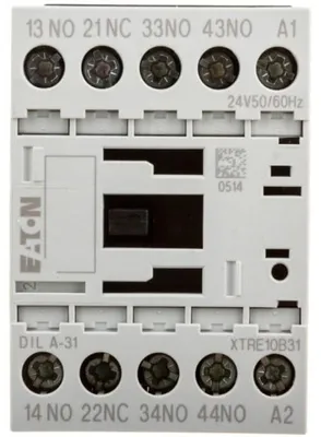 Obrázek produktu pro Pomocný stykač Eaton, 24 V 50/60 Hz, 3 S, 1 O, šroubové svorky, ovládání střídavým proudem 276368