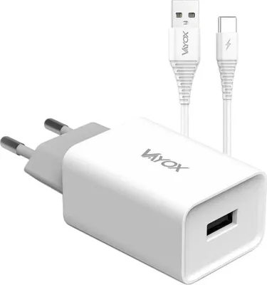 Produktbild von Vayox Ladegerät + Kabel VA0051C | USB 5V 2.1A | Kabel USB-C | 1 m | Weiß