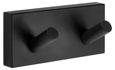 Produktbild von Smedbo HOUSE - Doppelter Badetuchhaken, Schwarz RB356