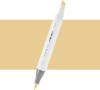 Zdjęcie produktu dla OHUHU dwustronny marker alkoholowy Brush & Chisel, Y270 Pale Ochre