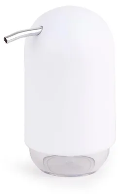 Produktbild von Seifenspender Seifenpumpe Seifenspender rund - 236,5 ml - Weiß - Soft-Touch-Oberfläche - Für Bad und WC