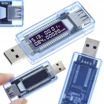 Obrázok produktu pre Rosfix KEWEISI KWS-V20 – USB Tester Napätia a Prúdu | 4V-20V, 0A-3A, LCD Displej | Pre USB Káble, Nabíjačky, Powerbanky
