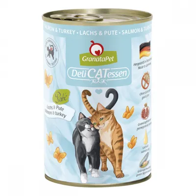 Produktbild von GranataPet DELICATESSEN LACHS & PUTE, Adult, jede Rasse, Lachs, Türkei, 400 g, Getreidefrei