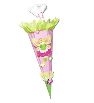 Produktbild von folia Schultüten-Bastelset "Fee" 6-eckig 680 mm
