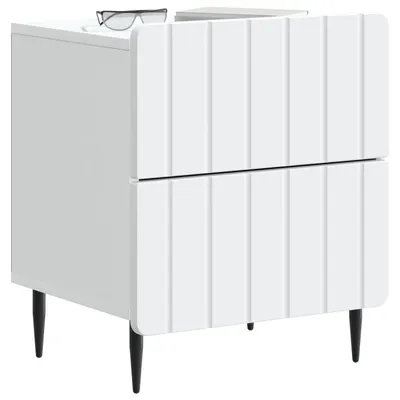 Zdjęcie produktu dla vidaXL Szafka nocna, 2 szt., biała, 43 x 34,5 x 49,5 cm, materiał drewnopochodny