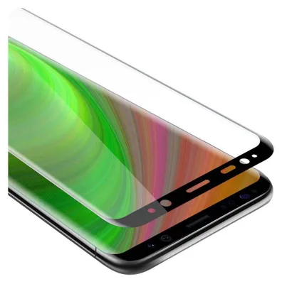 Produktbild von Cadorabo Panzerfolie für Samsung Galaxy S9 PLUS Schutzfolie in Schwarz Vollbild Folie Tempered Display Schutzglas