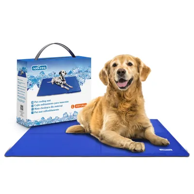 Produktbild von Nobleza - Kühlmatte Hunde Selbstkühlend Ungiftige Gelauflagen Welpe Katzenbett Kühlmatratze im Sommer, 90*50cm, Blau