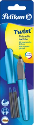 Produktbild von Pelikan 811286, Drehender versenkbarer Stift, Blau, Blau, Kunststoff, Beidhändig, Sichtverpackung