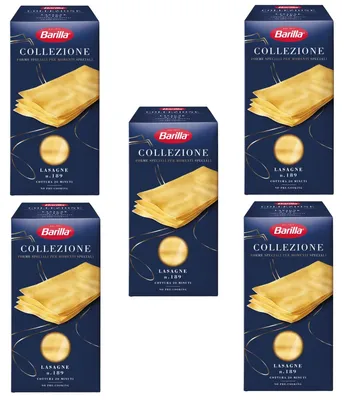 Image de Barilla Lasagne La Collezione Pâtes de blé dur 500g paquet de 5