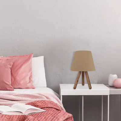 Produktbild von Opviq, AYD- AYDAXL, Braun, Nachttischlampen, 22 x 33 cm, 70% Buchenbaum / 30% PVC -Stoff