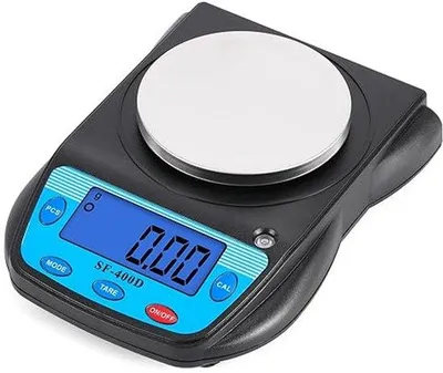 Image de Balance d'analyse électronique avec écran LCD, capacité de 600 g et précision de 0,01 g, fonctionnant sur piles