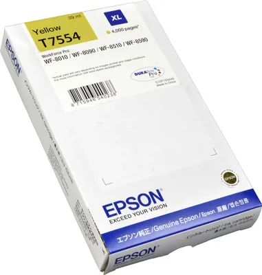 Produktbild von Epson Tintenpatrone XL Yellow, High (L) Yield, Gelb, Tinte auf Pigmentbasis, 39 ml, 1 Stück(e), Einzelpackung