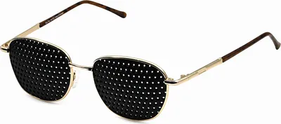 Produktbild von Rasterbrille 420-EGG, goldener Metallrahmen - ganzflächiger Raster