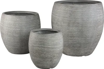 Produktbild von PTMD – Giulietta-Topf – Grau – 55 x 55 x 54,5 cm – 3er-Set