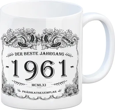 Produktbild von 1961 der beste Jahrgang Kaffeebecher Tasse Kaffeetasse Geburtsjahr Geburtstag