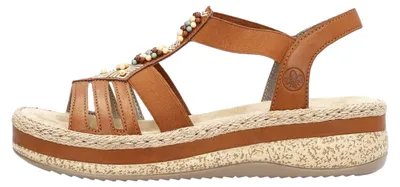 Produktbild von Rieker Sandalen Plat  Sandalen Plat - Cognac - Maat 39