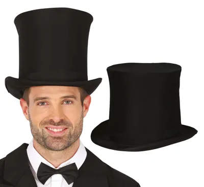 Produktbild von 19 Jahrhundert Zylinder Traditioneller Stil Karnevals-Hut Retro Eleganz Zeitreise Historische Kopfbedeckung Klassischer Look, Farbe: Schwarz