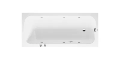 Zdjęcie produktu dla Wanna z hydromasażem QATEGO 180x80 m 1 pochyłe plecy System Jet biały System Jet biały