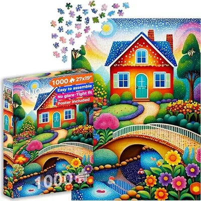 Produktbild von Enjoy Puzzle Puzzle House of Colors - 1000 Teile buntes Puzzlevergnügen