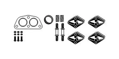 Produktbild von HJS 82 12 2009 Montagesatz Auspuffanlage Abgasanlage für BMW 3 Touring (E91) 3 Limousine (E90)